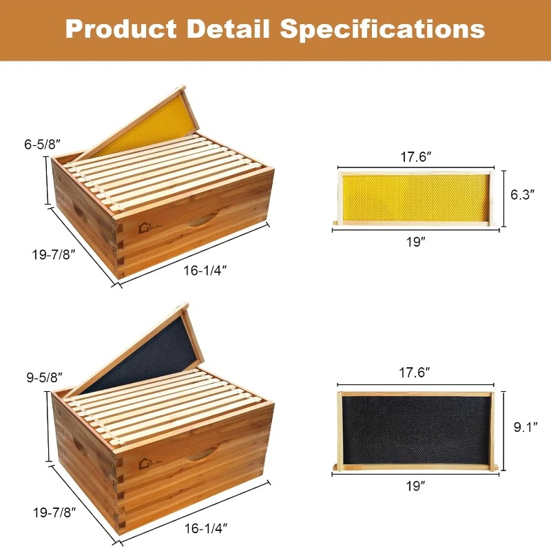 Kompletny zestaw ula 10-ramkow – Beehive Frame Wax recenzja i cena