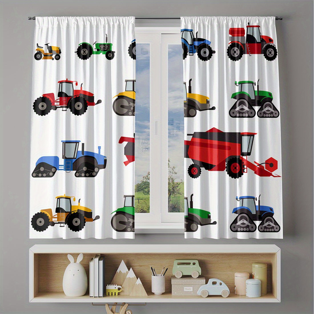 Zasłona z motywem kreskówkoweg – Agriculture Farming Cartoon recenzja i cena